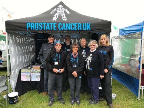 North East volunteer team outside the Prostate Cancer UK gazebo